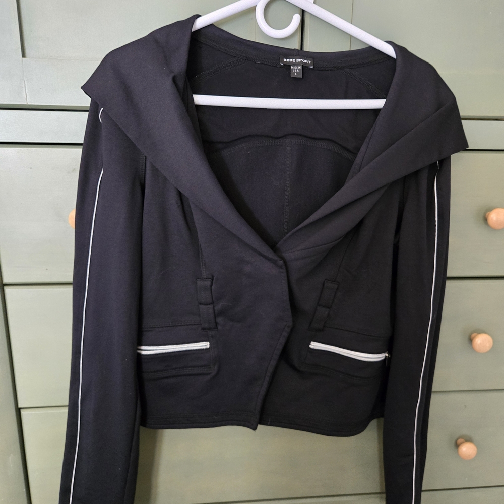 Bebe Sport Black Nylon Hoodie